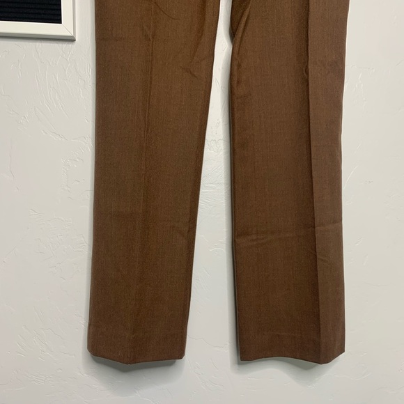 Eccoci Dark Brown Wool Straight Leg Work Pants Size 8 - Picture 2 of 14